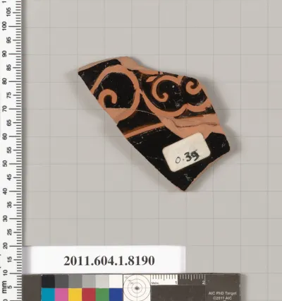 Terracotta fragment of a kylix (drinking cup)