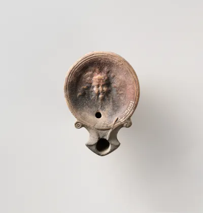 Terracotta oil lamp