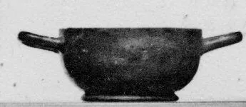 CUP, STEMLESS (ATHENIAN, BLACK GLAZE)