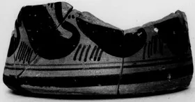PYXIS, FRAGMENT (ATHENIAN, BLACK-FIGURE)