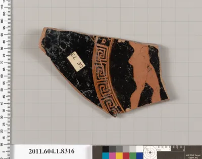 Terracotta fragment of a kylix (drinking cup)