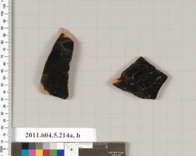 Terracotta fragment of kylikes (drinking cups)