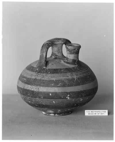 Terracotta stirrup jar