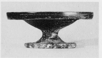 PLATE (ETRUSCAN, BLACK GLAZE)