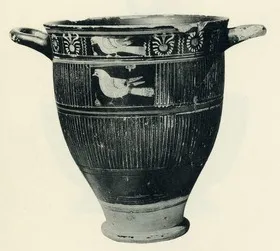 SKYPHOS (SOUTH ITALIAN, GNATHIAN, BLACK GLAZE)