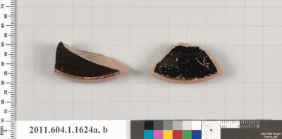 Terracotta fragments of kylikes (drinking cups)