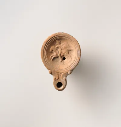 Terracotta oil lamp
