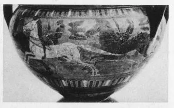 KRATER, COLUMN (CORINTHIAN, BLACK-FIGURE)