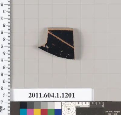 Terracotta rim fragment of a kylix (drinking cup)