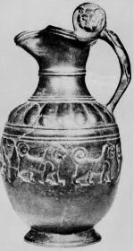 OINOCHOE (ETRUSCAN, BUCCHERO)