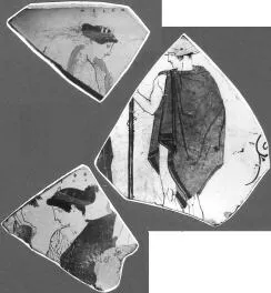 KRATER, CALYX, FRAGMENTS (ATHENIAN, RED-FIGURE)