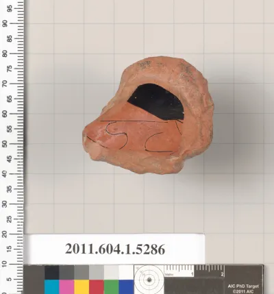 Terracotta fragment of a kylix (drinking cup)