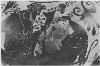 AMPHORA, NECK (ATHENIAN, BLACK-FIGURE)