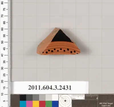 Terracotta fragment of a kylix (drinking cup)