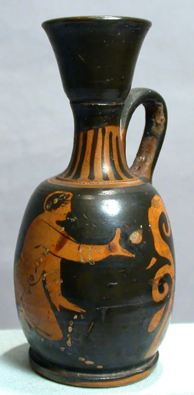 Terracotta squat lekythos