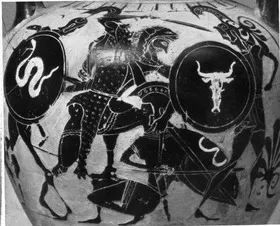 AMPHORA, NECK (ATHENIAN, BLACK-FIGURE)