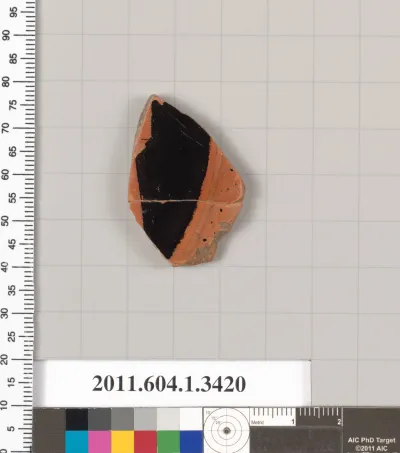 Terracotta fragment of a kylix (drinking cup)