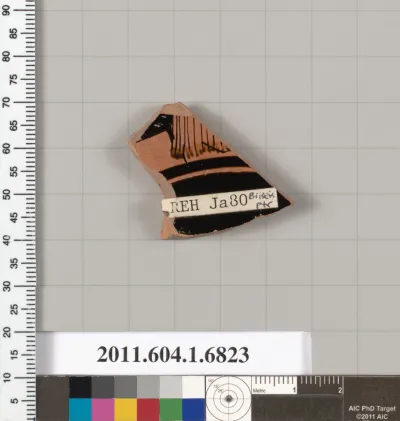 Terracotta fragment of a kylix (drinking cup)