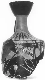 LEKYTHOS, FRAGMENT (ATHENIAN, BLACK-FIGURE)