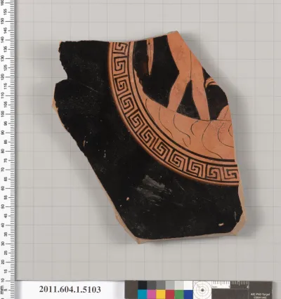 Terracotta fragment of a kylix (drinking cup)