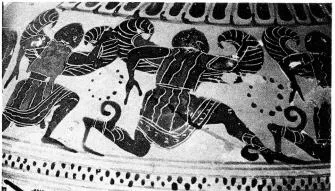 AMPHORA, NECK (ATHENIAN, BLACK-FIGURE)