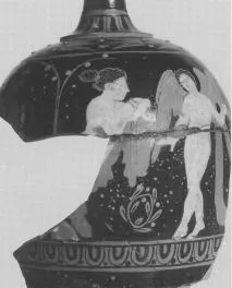 LEKYTHOS, SQUAT, FRAGMENT (ATHENIAN, RED-FIGURE)
