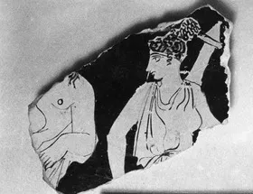 LEKANIS LID, FRAGMENT (ATHENIAN, RED-FIGURE)