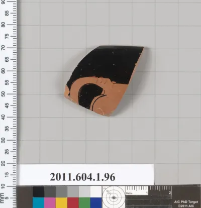 Terracotta rim fragment of a kylix (drinking cup)