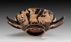 CUP, STEMLESS (ATHENIAN, RED-FIGURE)