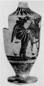 LEKYTHOS, FRAGMENT (ATHENIAN, BLACK-FIGURE)