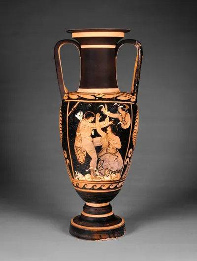 Paestan Vase with Lid (Perhaps from Another Vase)