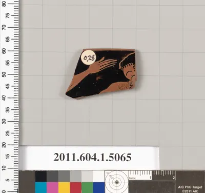 Terracotta rim fragment of a kylix (drinking cup)