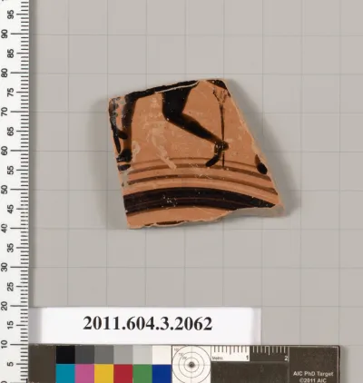 Terracotta fragment of a kylix (drinking cup)