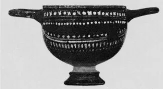 CUP (SOUTH ITALIAN, GNATHIAN, BLACK GLAZE)