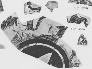 CUP, FRAGMENTS (ATHENIAN, BLACK-FIGURE)