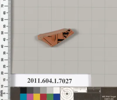 Terracotta fragment of a kylix (drinking cup)