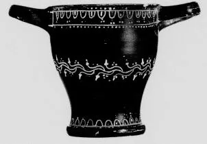 SKYPHOS (TEANO WARE, BLACK GLAZE)