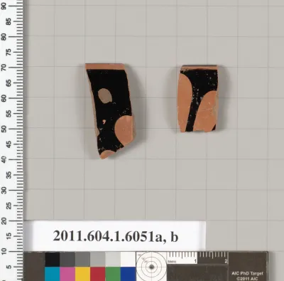 Terracotta rim fragments of kylikes (drinking cups)