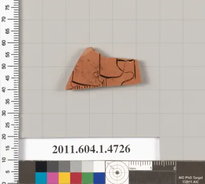 Terracotta fragment of a kylix (drinking cup)