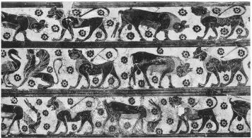 OLPE (PROTOCORINTHIAN, TRANSITIONAL, BLACK-FIGURE)