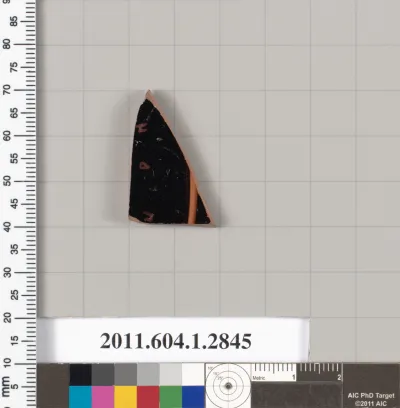 Terracotta fragment of a kylix (drinking cup)