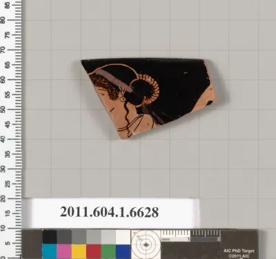 Terracotta rim fragment of a kylix (drinking cup)