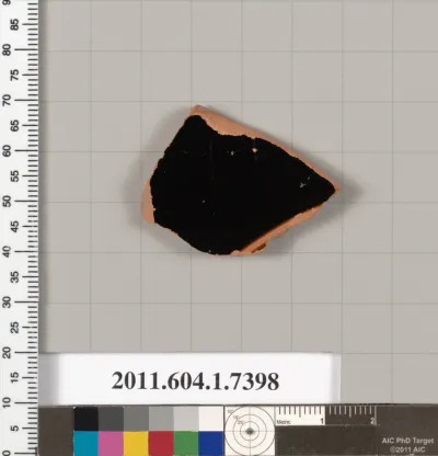 Terracotta fragment of a kylix (drinking cup)