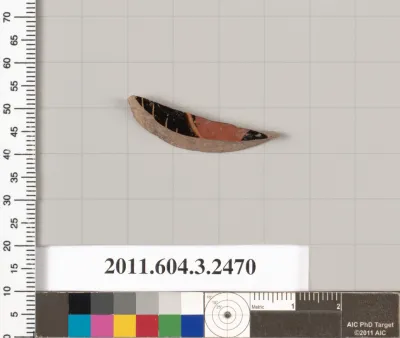 Terracotta fragment of a kylix: eye-cup (drinking cup)?