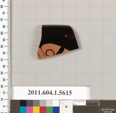 Terracotta rim fragment of a kylix (drinking cup)