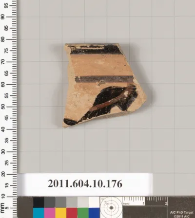 Terracotta rim fragment of a skyphos (deep drinking cup)