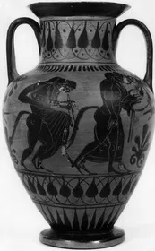 AMPHORA, NECK (ATHENIAN, BLACK-FIGURE)