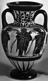 AMPHORA, NECK (ATHENIAN, BLACK-FIGURE)