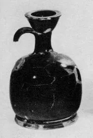 LEKYTHOS, SQUAT (ATHENIAN, BLACK GLAZE)