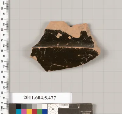 Terracotta fragment of a kylix (drinking cup)